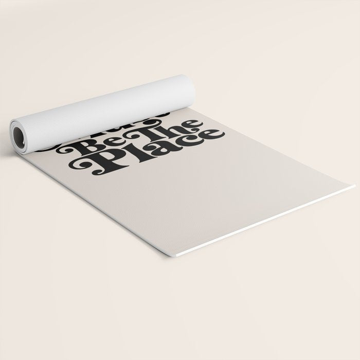 This Must Be The Place - Black & Beige Yoga Mat Gallery Image 2