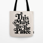 This Must Be The Place - Black & Beige Tote Bag Gallery Image 1