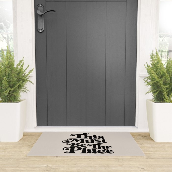 This Must Be The Place - Black & Beige Welcome Mat Gallery Image 3