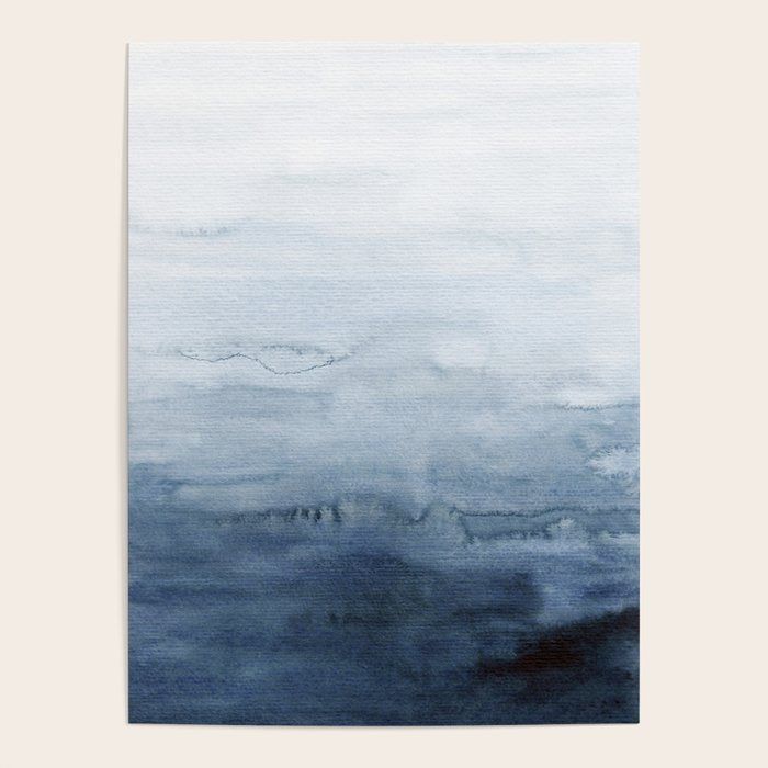 Indigo Abstract Painting | No. 4 Poster Gallery Image 1