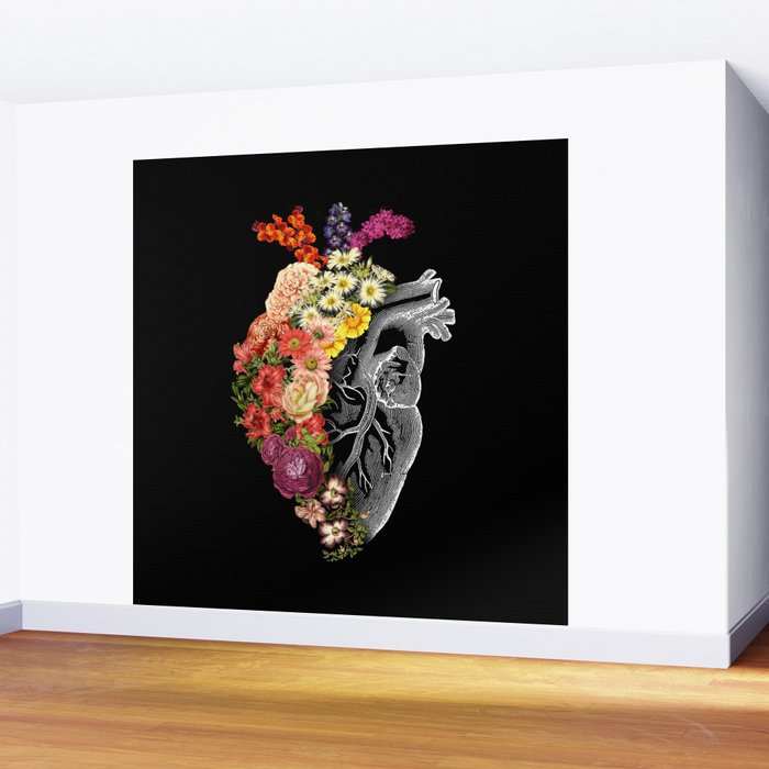Flower Heart Spring Wall Mural Gallery Image 2