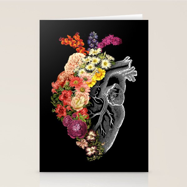 Flower Heart Spring Stationery Card Gallery Image 1