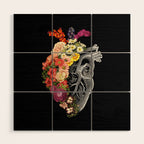 Flower Heart Spring Wood Wall Art Gallery Image 1