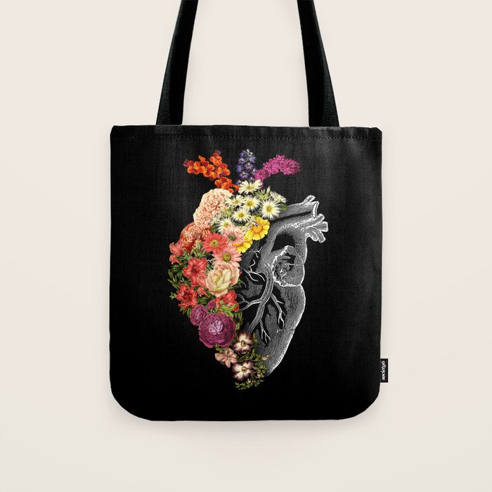 Flower Heart Spring Tote Bag Gallery Image 1