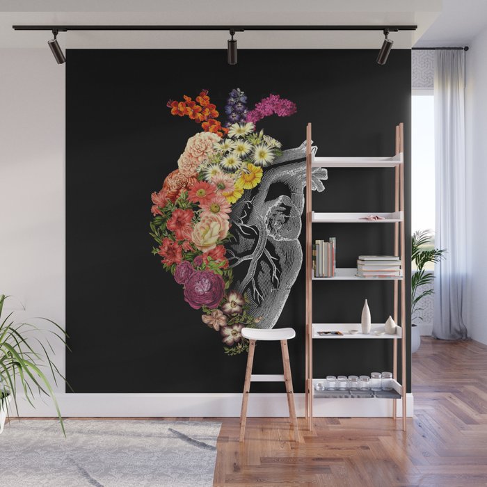 Flower Heart Spring Wall Mural Gallery Image 1