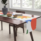 Colorful abstract flower art pattern Table Runner Gallery Image 2