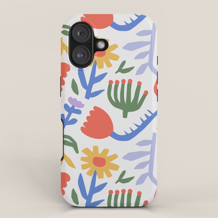 Colorful abstract flower art pattern iPhone Case Gallery Image 1