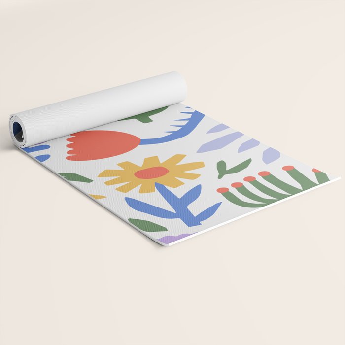 Colorful abstract flower art pattern Yoga Mat Gallery Image 2