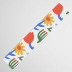 Colorful abstract flower art pattern Table Runner Gallery Image 3