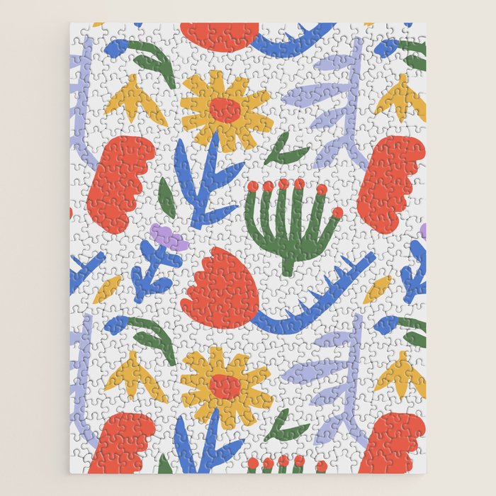 Colorful abstract flower art pattern Jigsaw Puzzle Gallery Image 1