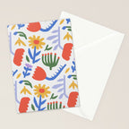 Colorful abstract flower art pattern Stationery Card Gallery Image 2