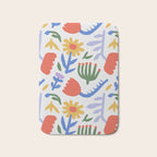 Colorful abstract flower art pattern Bath Mat Gallery Image 1