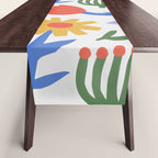 Colorful abstract flower art pattern Table Runner Gallery Image 1