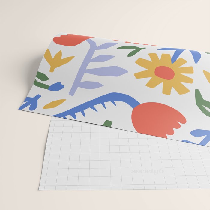Colorful abstract flower art pattern Wrapping Paper Gallery Image 2