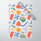 Colorful abstract flower art pattern Wrapping Paper Gallery Image 1
