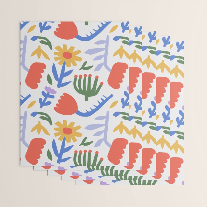 Colorful abstract flower art pattern Wrapping Paper Gallery Image 3