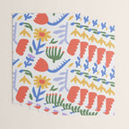 Colorful abstract flower art pattern Wrapping Paper Gallery Image 3