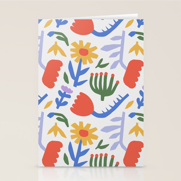 Colorful abstract flower art pattern Stationery Card Gallery Image 2
