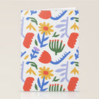 Colorful abstract flower art pattern Stationery Card Gallery Image 2