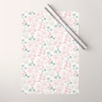 Soft meadow blooms - baby pink, rosy blush and warm beige floral pattern Wrapping Paper Gallery Image 1