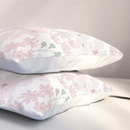 Soft meadow blooms - baby pink, rosy blush and warm beige floral pattern Pillow Sham Gallery Image 3
