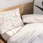 Soft meadow blooms - baby pink, rosy blush and warm beige floral pattern Pillow Sham Gallery Image 2