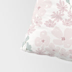 Soft meadow blooms - baby pink, rosy blush and warm beige floral pattern Pillow Sham Gallery Image 4