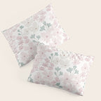 Soft meadow blooms - baby pink, rosy blush and warm beige floral pattern Pillow Sham Gallery Image 3