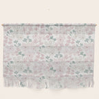 Soft meadow blooms - baby pink, rosy blush and warm beige floral pattern Wall Hanging Gallery Image 1