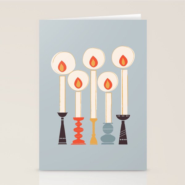 Festive Candles Stationery Card Gallery Image 1