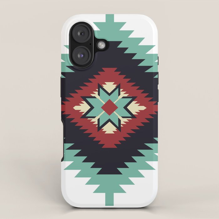 Southwest Santa Fe Geometric Tribal Indian Pattern iPhone Case Gallery Image 1