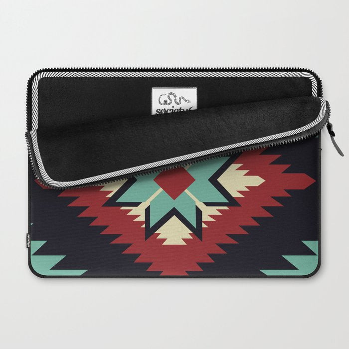 Southwest Santa Fe Geometric Tribal Indian Pattern Laptop Sleeve Gallery Image 2