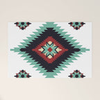 Southwest Santa Fe Geometric Tribal Indian Pattern Welcome Mat Gallery Image 1