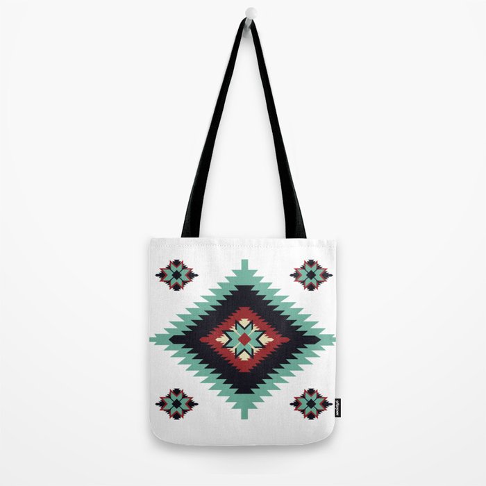 Southwest Santa Fe Geometric Tribal Indian Pattern Tote Bag Gallery Image 2