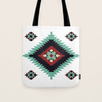 Southwest Santa Fe Geometric Tribal Indian Pattern Tote Bag Gallery Image 1