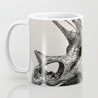 Dinosaur Skeleton Ink Pen Illustration Triceratops Coffee Mug Gallery Image 3
