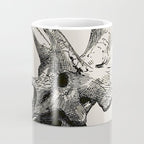Dinosaur Skeleton Ink Pen Illustration Triceratops Coffee Mug Gallery Image 4