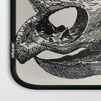 Dinosaur Skeleton Ink Pen Illustration Triceratops Laptop Sleeve Gallery Image 3