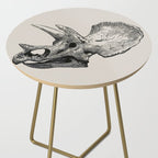 Dinosaur Skeleton Ink Pen Illustration Triceratops Side Table Gallery Image 2