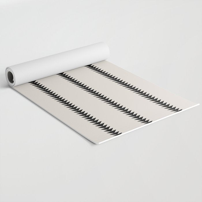Minimal Triangles - Black & White Yoga Mat Gallery Image 2