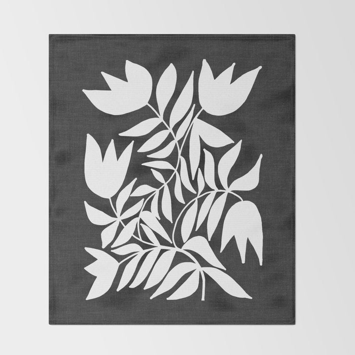 Triple Lip Vining Tulip ii Throw Blanket Gallery Image 2