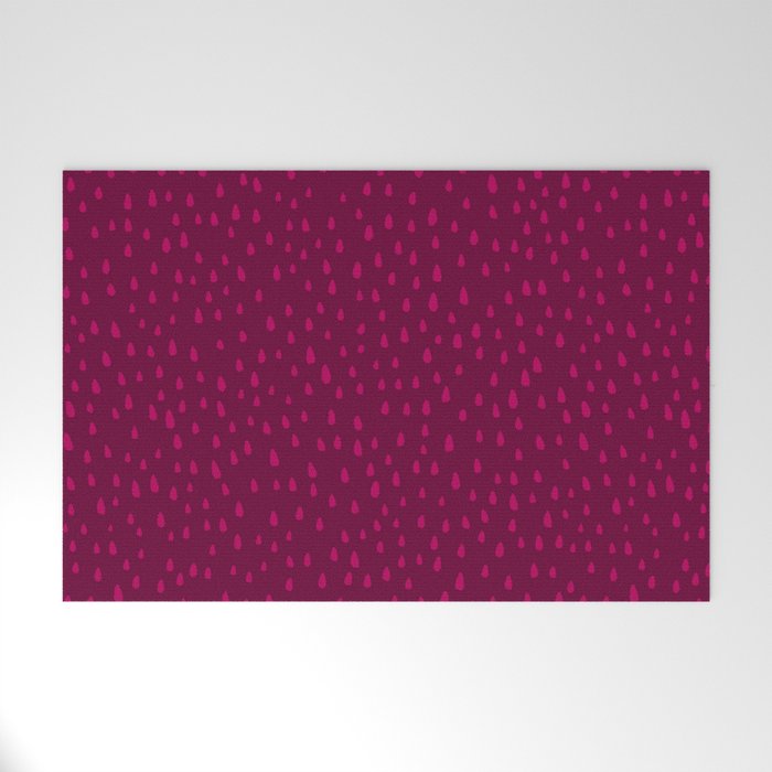 Raspberry Paint Drops Welcome Mat Gallery Image 1