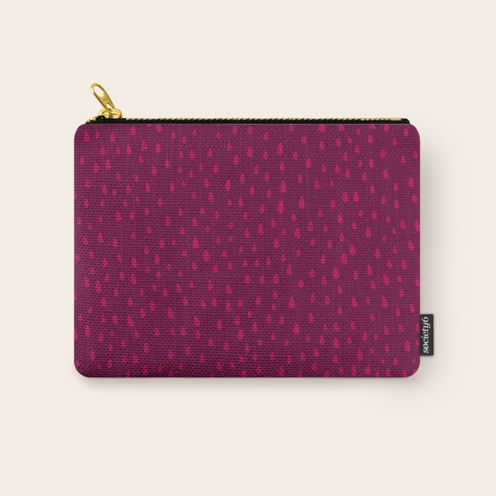 Raspberry Paint Drops Carry All Pouch Gallery Image 1