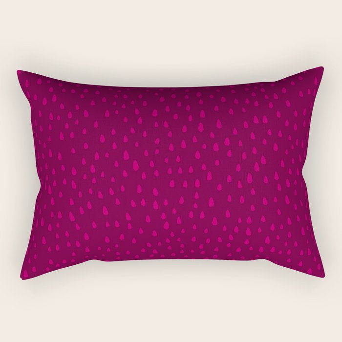 Raspberry Paint Drops Rectangular Pillow Gallery Image 2