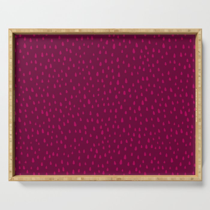 Raspberry Paint Drops Serving Tray Gallery Image 1