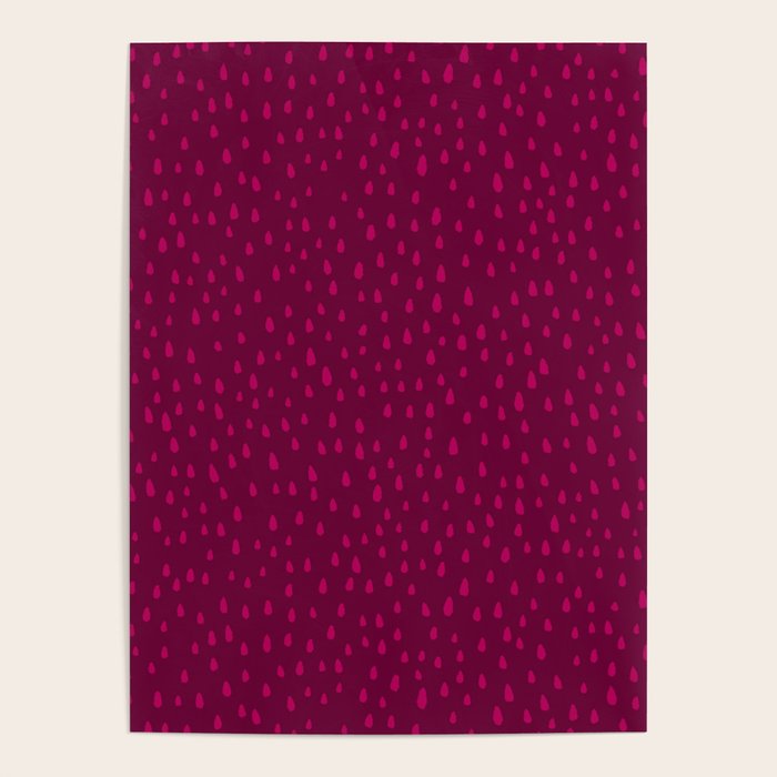 Raspberry Paint Drops Poster Gallery Image 1