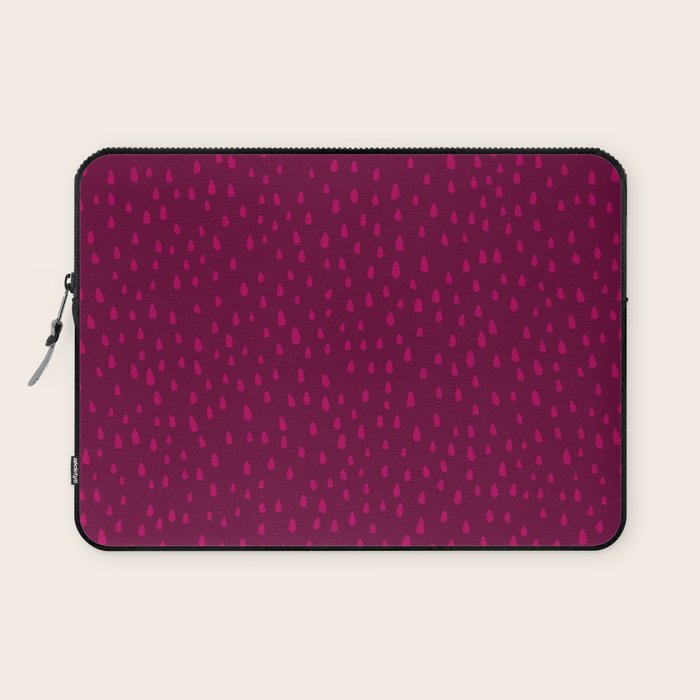 Raspberry Paint Drops Laptop Sleeve Gallery Image 1