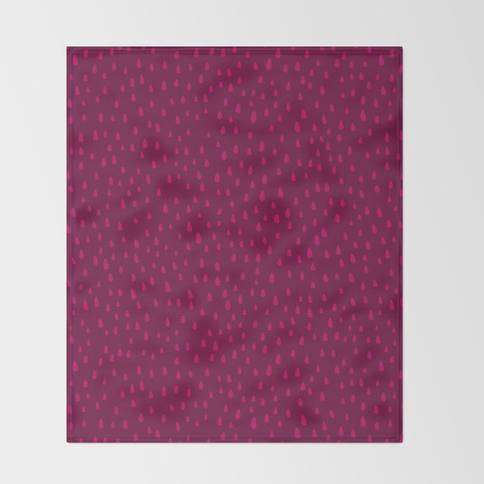 Raspberry Paint Drops Throw Blanket Gallery Image 2