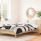 Zebra Swirl Abstract Pattern in Black and White Duvet Cover Gallery Image 2