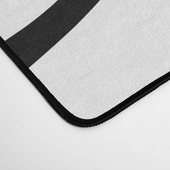 Zebra Swirl Abstract Pattern in Black and White Desk Mat Gallery Image 4
